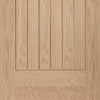 Bespoke Suffolk Oak Single Frameless Pocket Door Detail - Vertical Lining - Prefinished