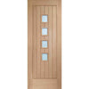 Bespoke Contemporary Suffolk Oak 4L Glazed Single Frameless Pocket Door Detail