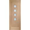 Bespoke Contemporary Suffolk Oak 4L Glazed Single Pocket Door Detail