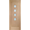 Bespoke Contemporary Suffolk Oak 4L Glazed Double Pocket Door Detail