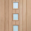 Bespoke Thruslide Contemporary Suffolk Oak 4 Pane Glazed - 4 Sliding Doors and Frame Kit