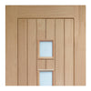 Bespoke Contemporary Suffolk Oak 4L Glazed Double Pocket Door Detail