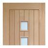 Bespoke Thrufold Contemporary Suffolk Oak 4 Pane Glazed Folding 2+0 Door