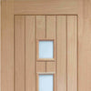 Bespoke Contemporary Suffolk Oak 4L Glazed Double Frameless Pocket Door Detail