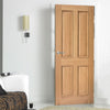 regency oak 4 panel solid door with raised mouldings 