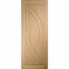 Double Sliding Door & Wall Track - Treviso Oak Flush Doors - Unfinished