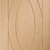 Three Sliding Wardrobe Doors & Frame Kit - Treviso Oak Flush Door - Unfinished