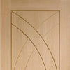 Two Sliding Wardrobe Doors & Frame Kit - Treviso Oak Flush Door - Unfinished