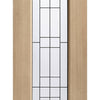 Chancery Onyx External Oak Door and Frame - One Side Screen - Bevelled style Tri Glazed
