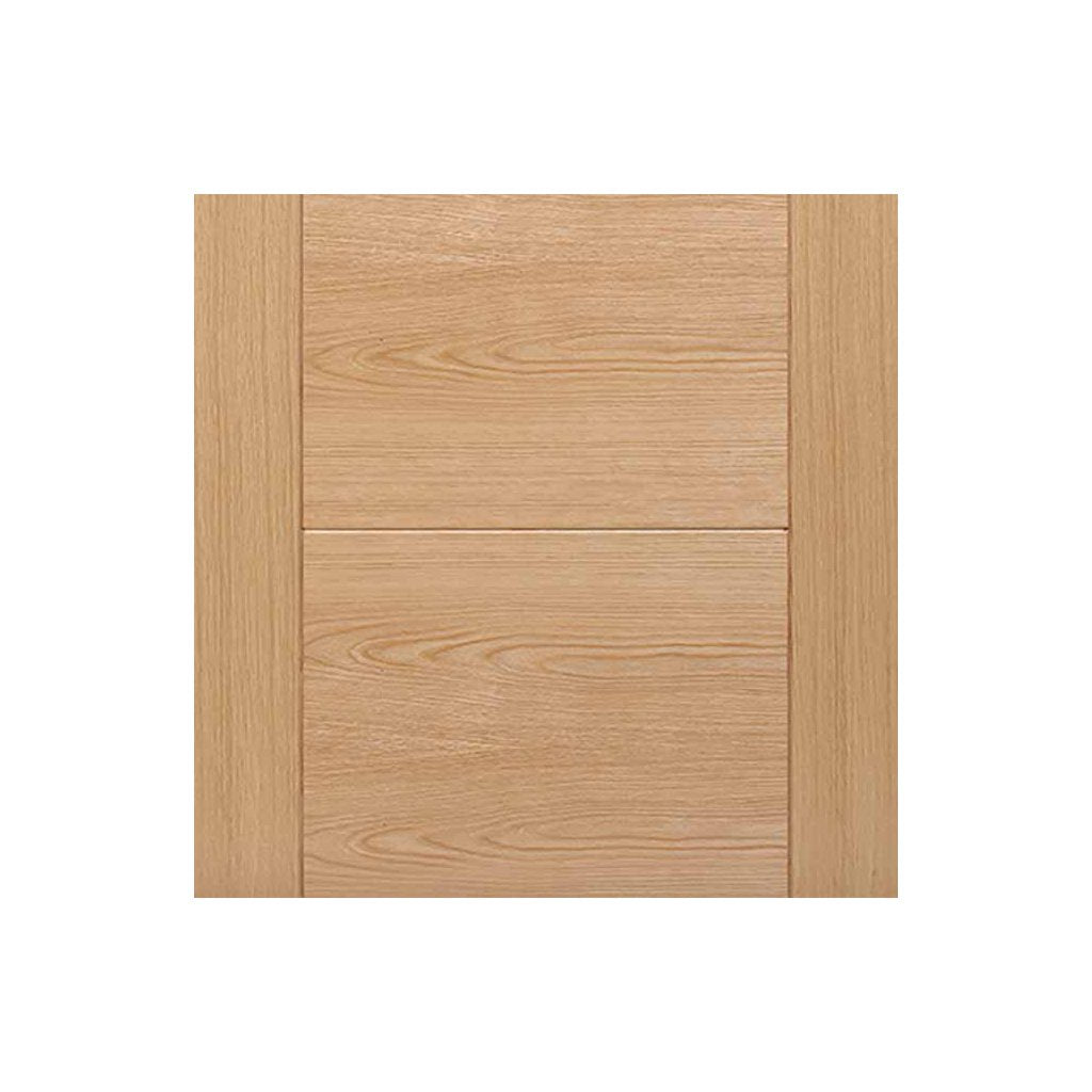Bespoke Thruslide Surface Vancouver Oak 5P Flush Door - Sliding Door and Track Kit - Prefinished