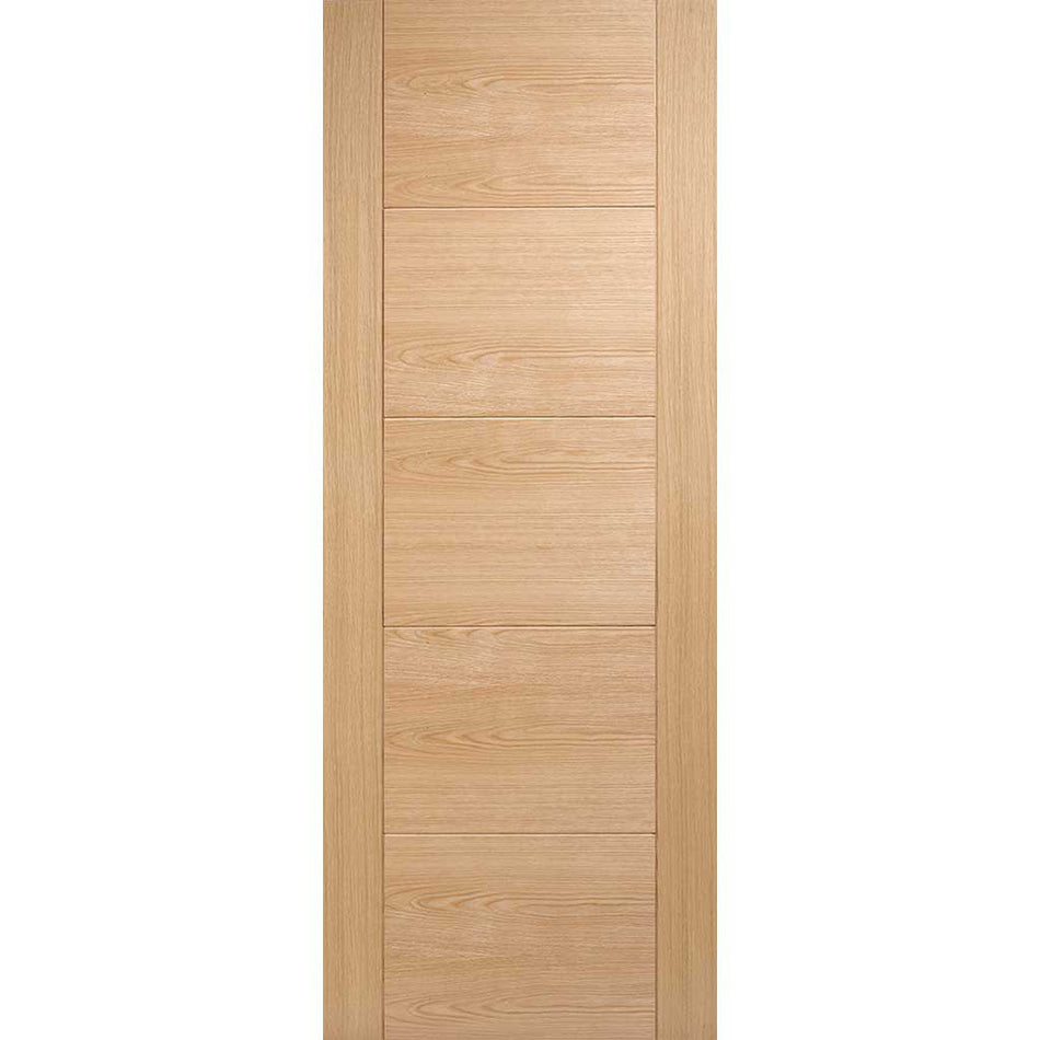 Bespoke Thruslide Vancouver Oak 5P Flush Door - 3 Sliding Doors and Frame Kit - Prefinished