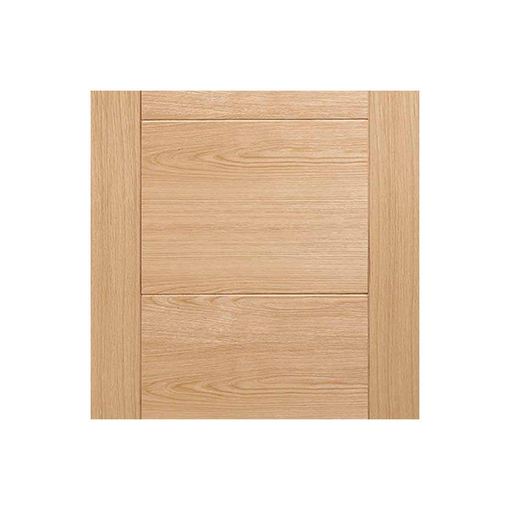 Bespoke Thruslide Vancouver Oak 5P Flush Door - 2 Sliding Doors and Frame Kit - Prefinished