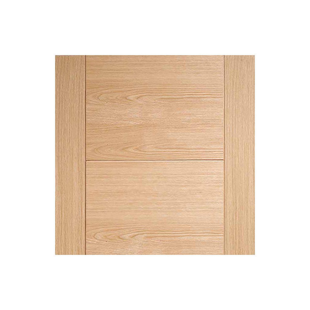Bespoke Thruslide Vancouver Oak 5P Flush Door - 2 Sliding Doors and Frame Kit - Prefinished