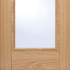 Vancouver Oak Door Pair - Clear Glass - Prefinished