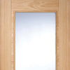 Vancouver Oak Door Pair - Clear Glass - Prefinished