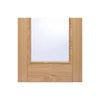 Five Folding Doors & Frame Kit - Vancouver 1 Pane Oak 3+2 - Clear Glass - Prefinished