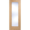 Four Folding Doors & Frame Kit - Vancouver 1 Pane Oak 2+2 - Clear Glass - Prefinished