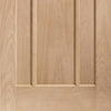 Single Sliding Door & Track - Worcester Oak 3 Panel Door - Prefinished