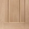 Two Sliding Doors and Frame Kit - Worcester Oak 3 Panel Door - Prefinished