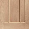 Two Sliding Wardrobe Doors & Frame Kit - Worcester Oak 3 Panel Door - Prefinished