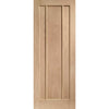 Single Sliding Door & Wall Track - Worcester Oak 3 Panel Door - Prefinished