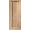 Four Folding Doors & Frame Kit - Worcester Oak 3 Panel 2+2 - Prefinished