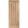 Bespoke Worcester Oak 3 Panel Double Frameless Pocket Door Detail - Prefinished