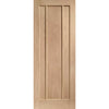 Sirius Tubular Stainless Steel Sliding Track & Worcester Oak 3 Panel Double Door - Unfinished