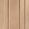 Single Sliding Door & Track - Worcester Oak 3 Panel Door - Unfinished