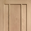 Two Folding Doors & Frame Kit - Worcester Oak 3 Panel 2+0 - Unfinished