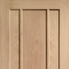 Two Folding Doors & Frame Kit - Worcester Oak 3 Panel 2+0 - Prefinished