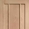 Six Folding Doors & Frame Kit - Worcester Oak 3 Panel 3+3 - Unfinished