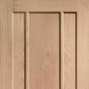 Three Folding Doors & Frame Kit - Worcester Oak 3 Panel 3+0 - Unfinished