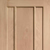 Bespoke Worcester Oak 3 Panel Double Frameless Pocket Door Detail