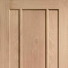 Bespoke Worcester Oak 3 Panel Single Frameless Pocket Door Detail - Prefinished