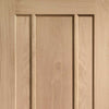 Single Sliding Door & Track - Worcester Oak 3 Panel Door - Unfinished