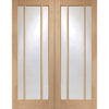 Worcester Oak Door Pair - Clear Glass - Pairmaker