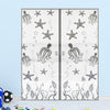 Octopus 8mm Obscure Glass - Clear Printed Design - Double Absolute Pocket Door