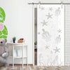 Single Glass Sliding Door - Solaris Tubular Stainless Steel Sliding Track & Octopus 8mm Obscure Glass - Obscure Printed Design