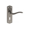 Warwick Old English Lever on Backplate - Key - Distressed Silver