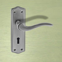 Warwick Old English Lever on Backplate - Key - Matt Gun Metal
