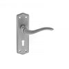 Warwick Old English Lever on Backplate - Key - Matt Gun Metal