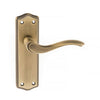 Warwick Old English Lever on Backplate - Latch - Matt Antique Brass