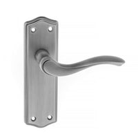 Warwick Old English Lever on Backplate - Latch - Matt Gun Metal
