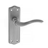 Warwick Old English Lever on Backplate - Latch - Matt Gun Metal