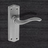 Warwick Old English Lever on Backplate - Latch - Matt Gun Metal