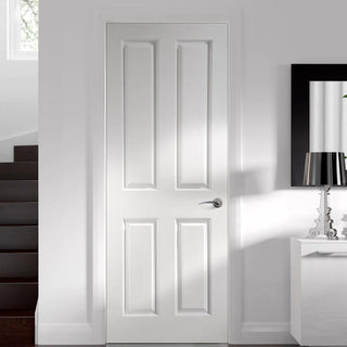 Image: OUTLET - Victorian 4 Panel Internal Door - Smooth - White Primed - No Damage