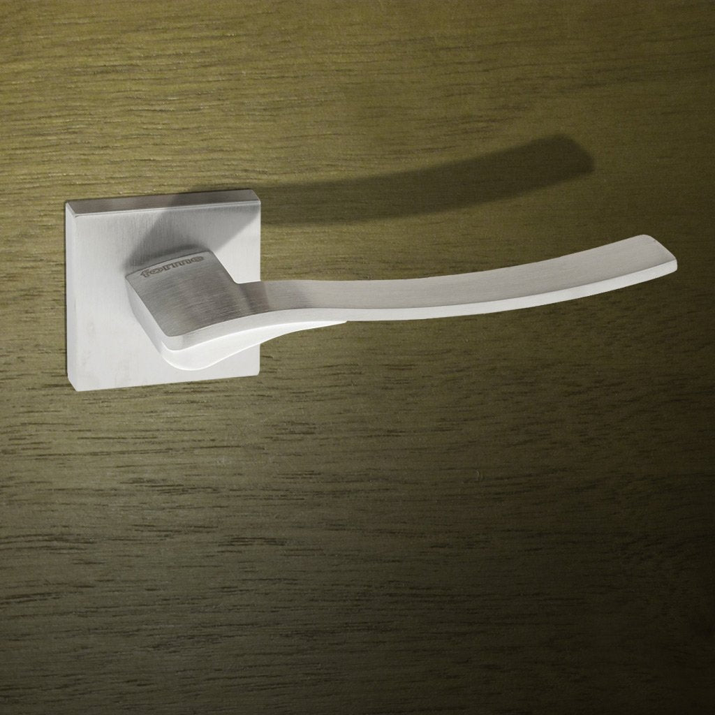 Olimpia Forme Designer Lever on Minimal Square Rose - Satin Chrome