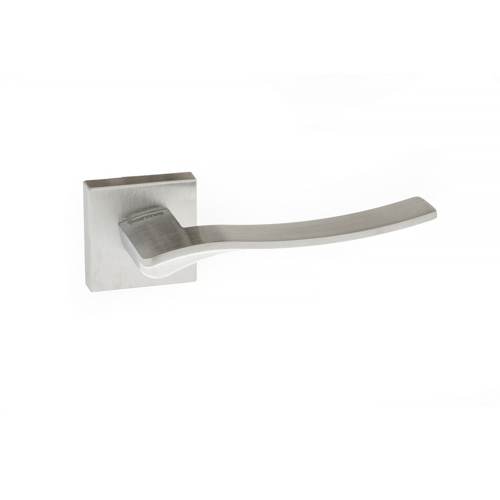 Olimpia Forme Designer Lever on Minimal Square Rose - Satin Chrome