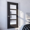Bespoke Montreal Prefinished Dark Grey Ash Internal Door - Clear Glass